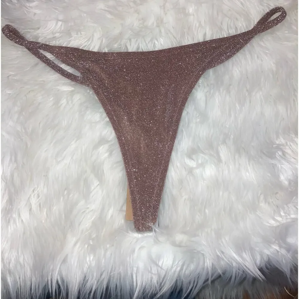 Skims size 3X bikini bottoms thong swim jasper glitter shimmer SW-THG-0112 NWT
